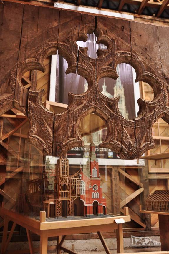 Exposição de cultura chilota no Convento Inmaculada Concepción, em Ancud, no norte da ilha de Chiloé, no sul do Chile